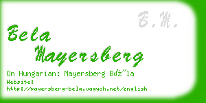 bela mayersberg business card